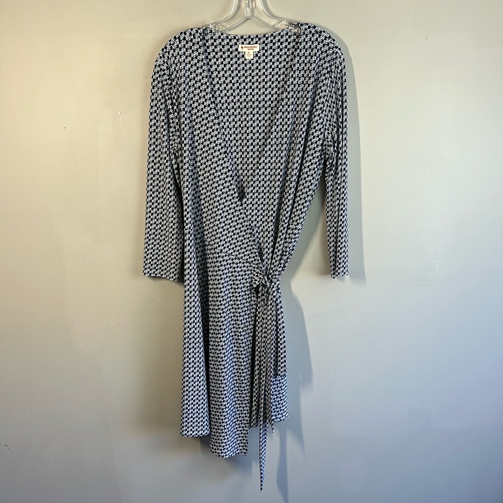 Brooks Brothers Red Fleece Blue‎ and White Wrap Dress Size XL